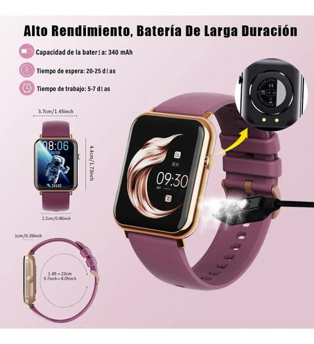 Pulseira Hd Smartwatch Body Temperature De 1,7 Polegadas - Imagem 2