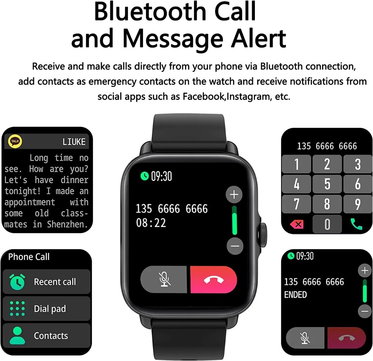Smartwatch Para Mulheres E Homens (atender/fazer Ch - Imagem 11