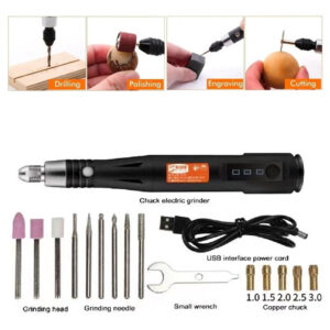 Caneta Gravador Elétrico Para Objetos Metal Madeira Joias
