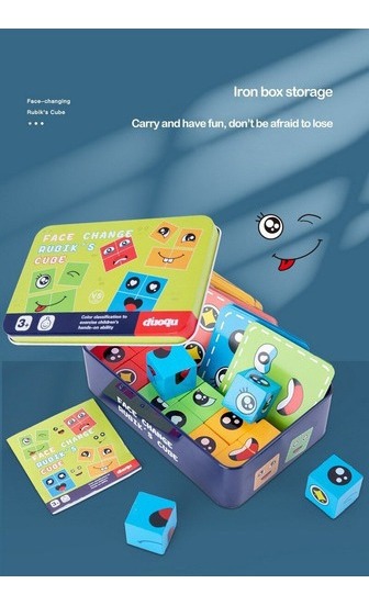 Blocos De Construção De Emoji De Madeira Brinquedo De Jogo - Imagem 6