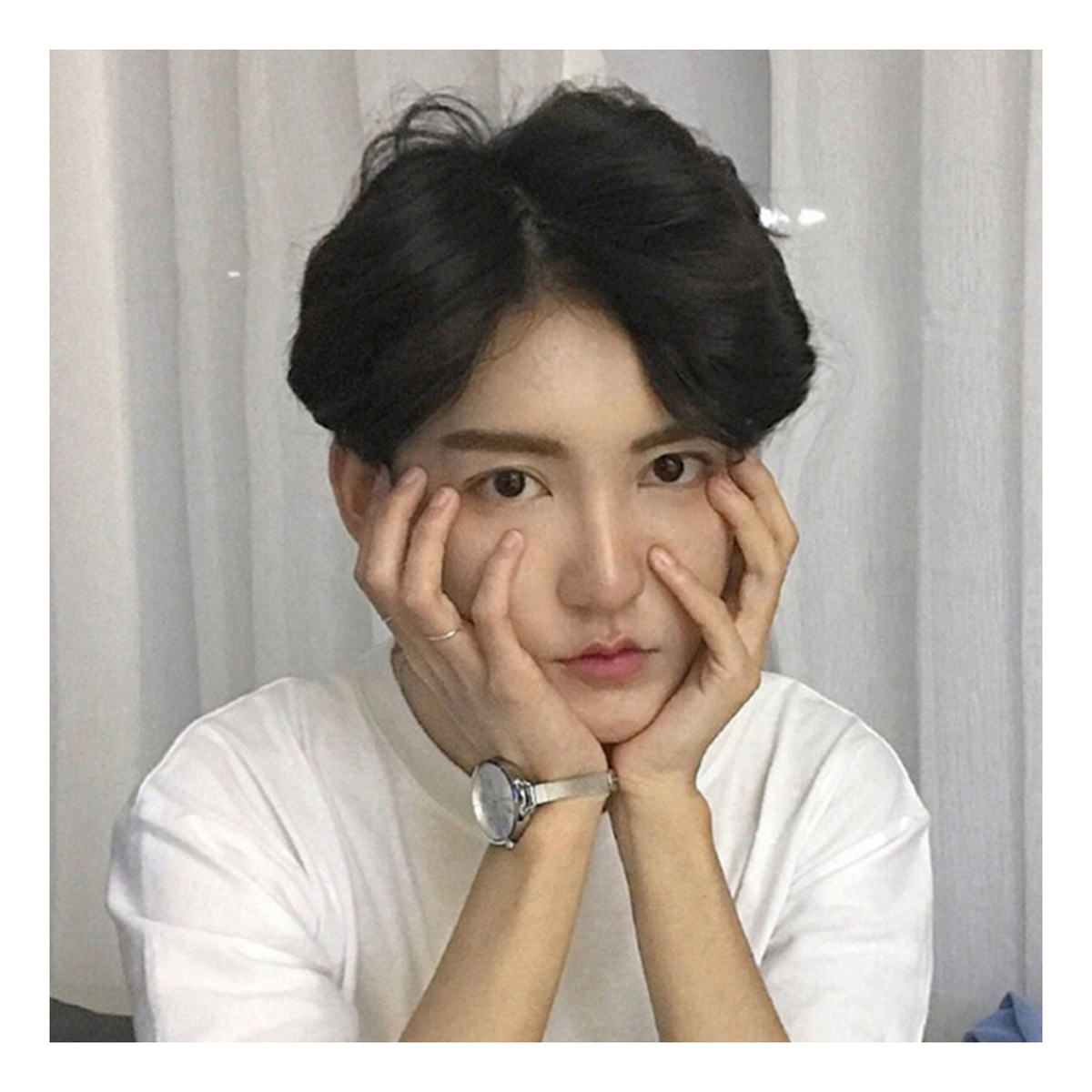 Perucas Masculinas, Cabelo Curto E Reto, Franja Média, Peruc - Imagem 2
