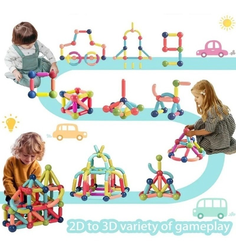 Brinquedo Educativo 2 Anos Brinquedo Bebe Educativo 100 Unid - Imagem 3