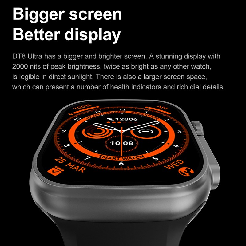 Smartwatch Lemfo Dt8 Ultra Bluetooth - Imagem 14