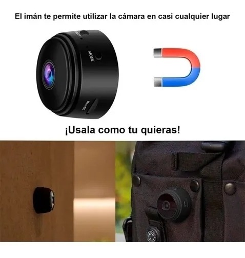 Mini Câmera De Vigilância Wifi Corpo Magnético - Imagem 4