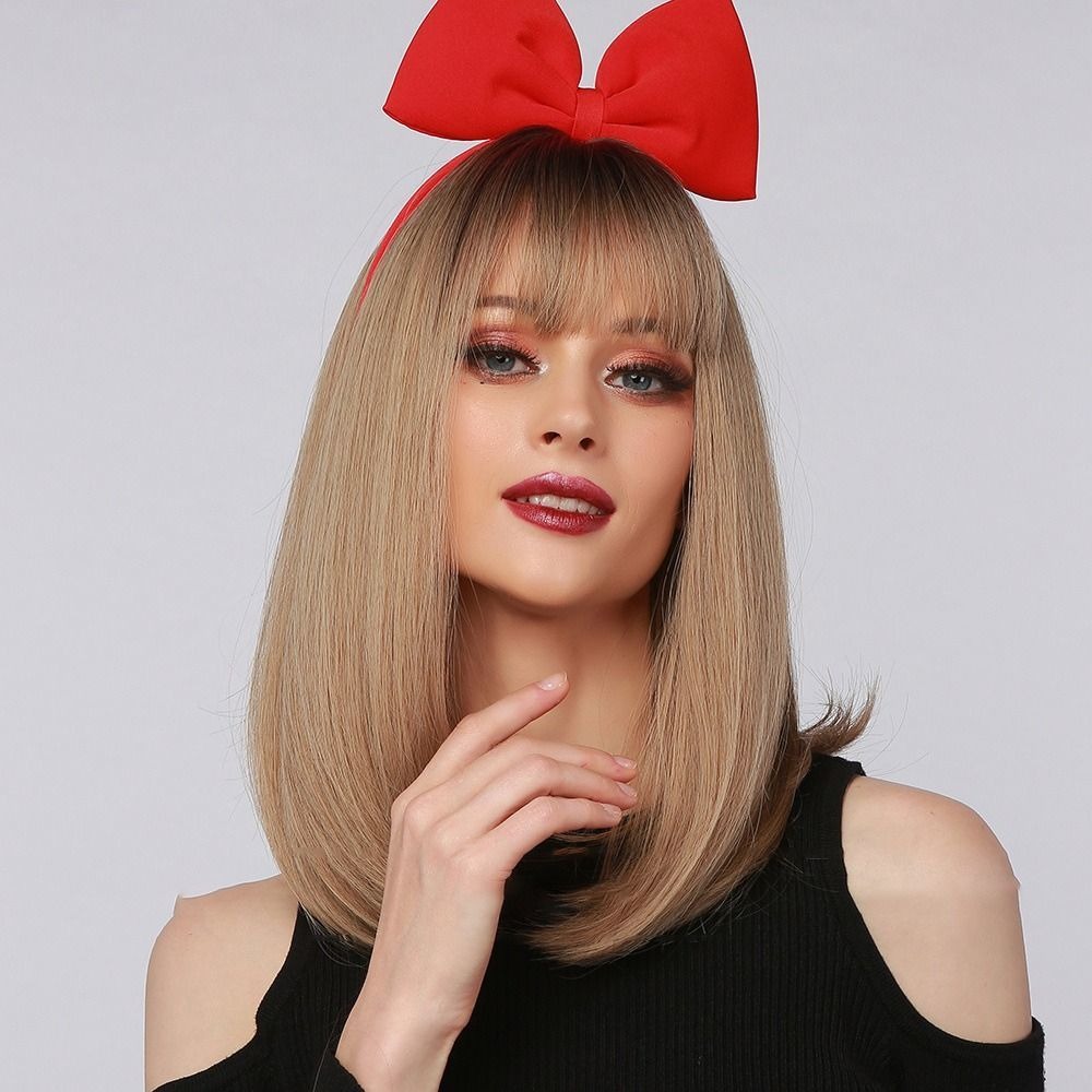 Cabelo Loiro Curto Perucas De Cabelo Curto Cabelo Liso Peruc - Imagem 16