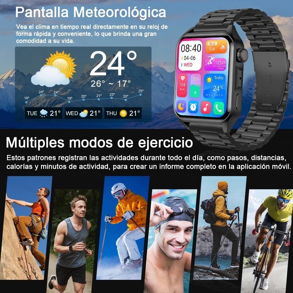 Relógio Inteligente Amoled Nfc Bluetooth Chamada Homem - Imagem 7