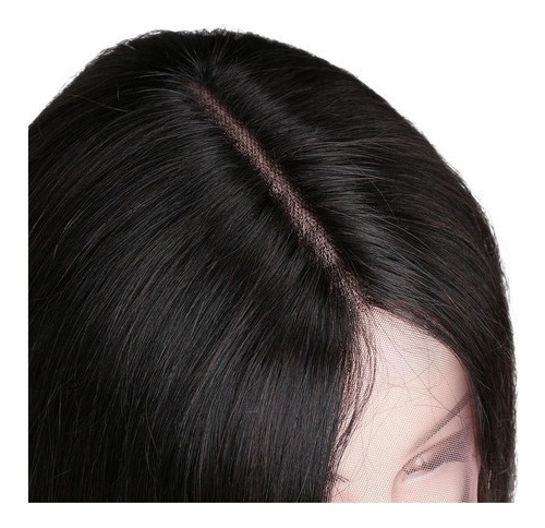 Peruca Bobo Micro Encaracolada De Cabelo Liso Curto Feminino - Imagem 5
