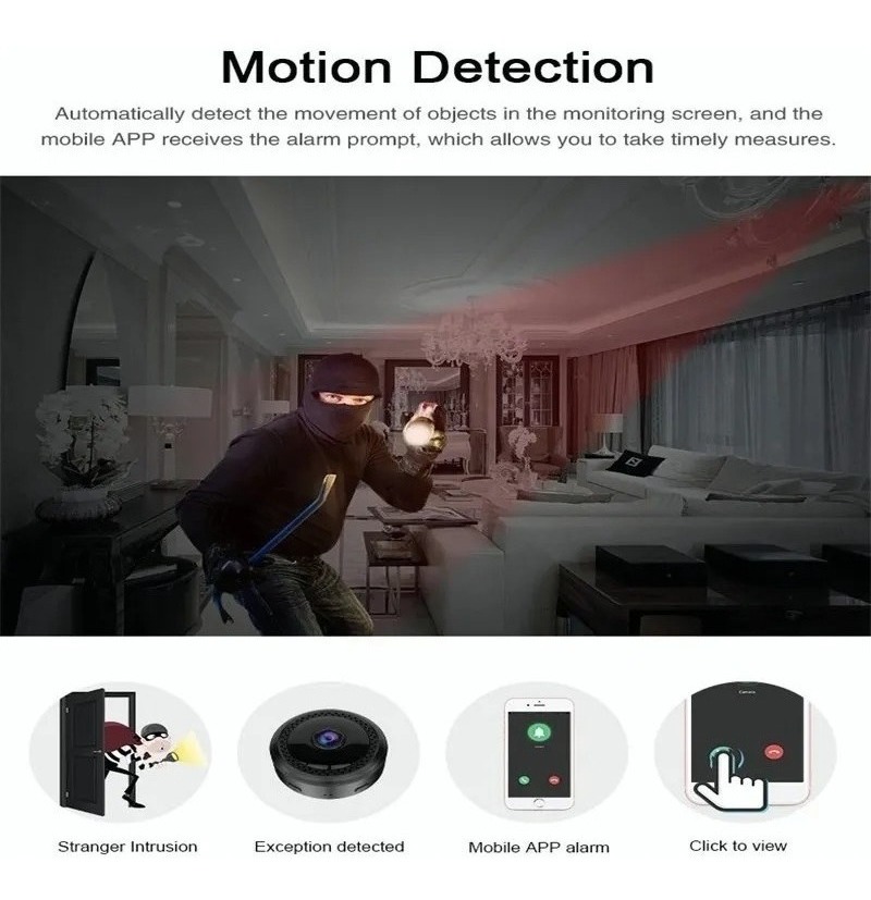 W12 Mini Wifi Câmera 1080p Pequeno Sem Fio Ip Câmera - Imagem 9