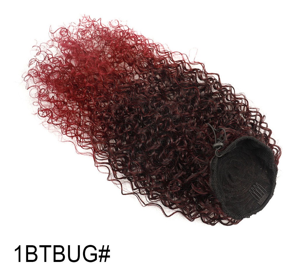 Extensão Rabo Cavalo Longo Ondulado Afro Cordão Feminino