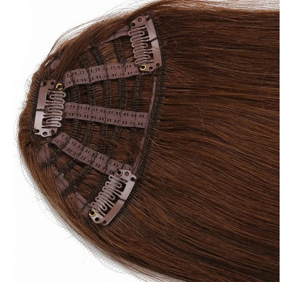 Aplique Tic Tac Franja 100% Cabelo Humano Virgem Liso 2unds - Imagem 19