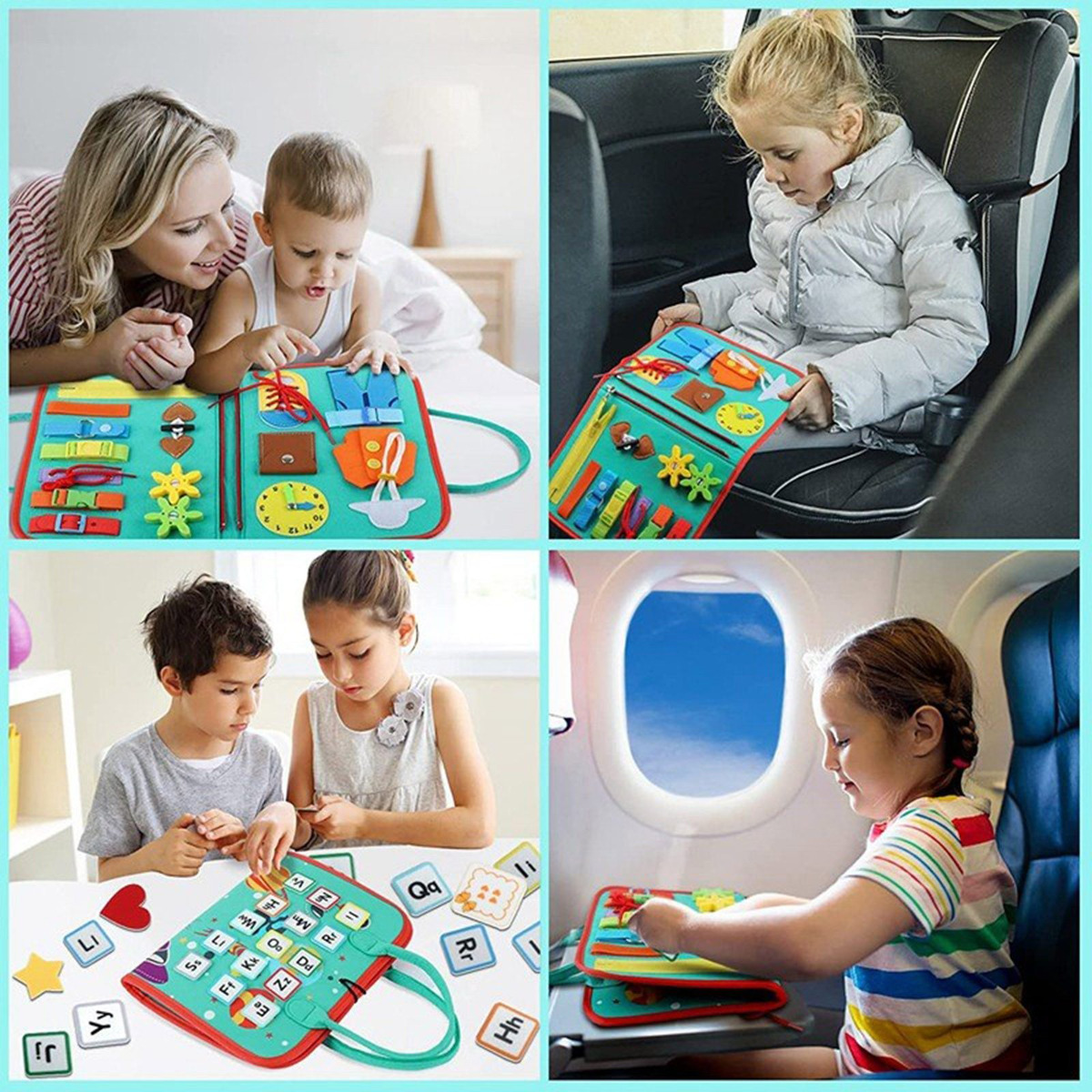 Com Fivelas, Atividades Para Crianças Pequenas Para Viagens, - Imagem 3