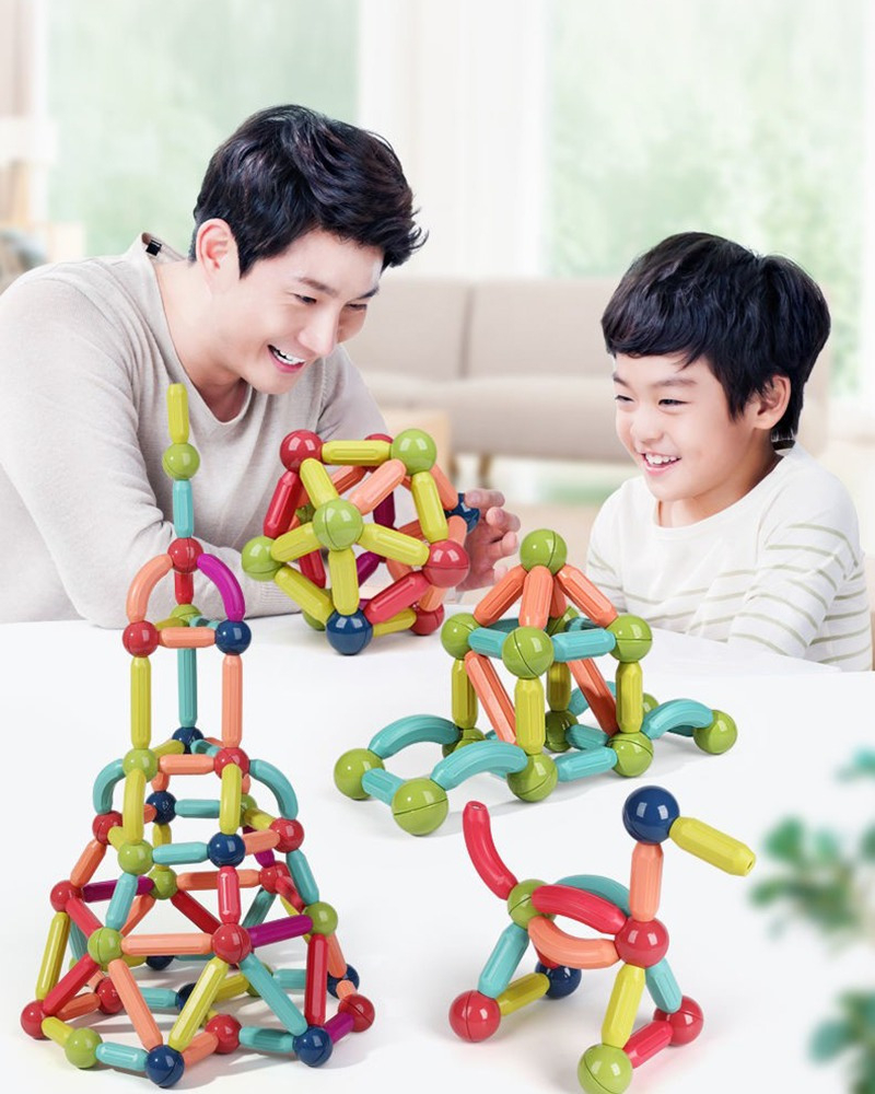 Magnetic Stick Building Blocks Jogo Ímãs Criança Set 69 Pcs - Imagem 8