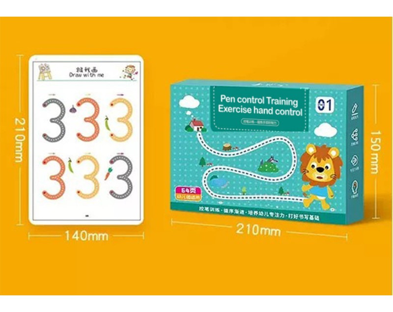 Conjunto De Cadernos Reutilizáveis Para Crianças Montessori - Imagem 3