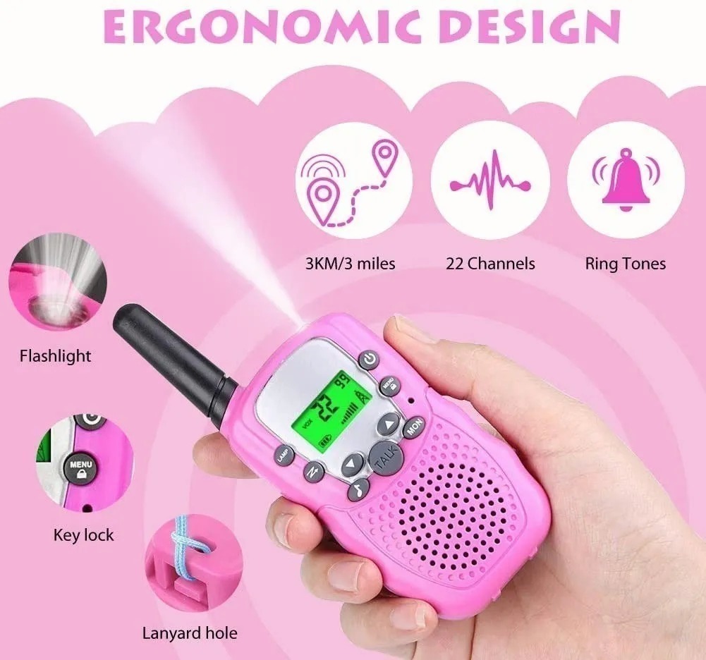 Rádio Walkie Talkie Infantil, Alcance De 8 Km, 4 Unidades - Imagem 4