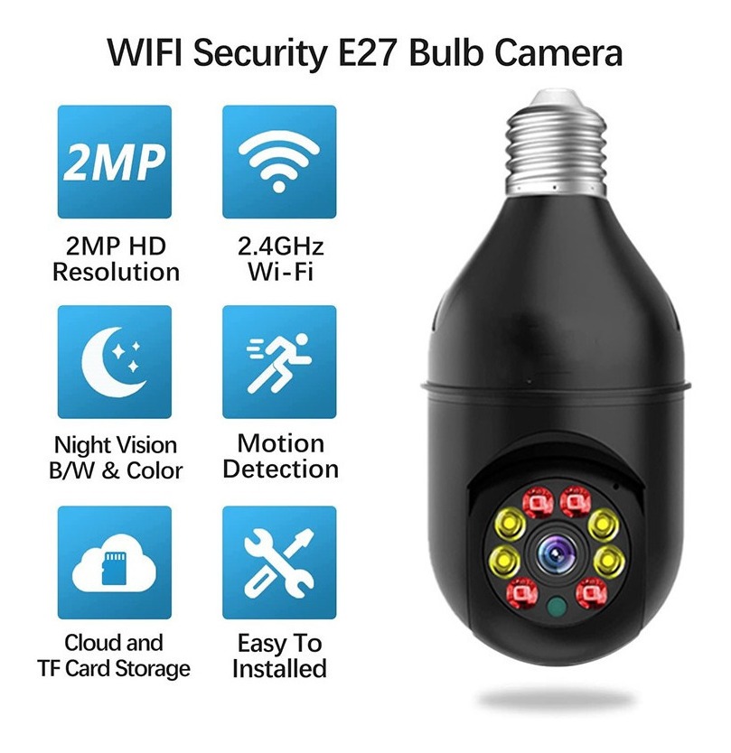 Camera De Segurança Wifi,360° Camera Espia 5ghz