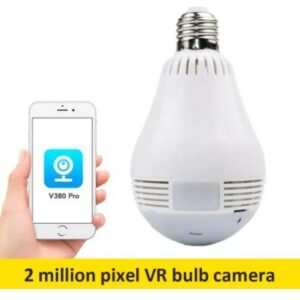 Câmera De Luz Espiã Ip Led Wifi Hd Panorama 360º Móvel