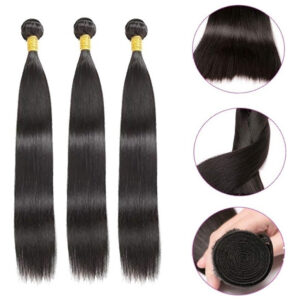 Aplique Cabelo Liso Com Natural Humano Brasileiro 3pcs 50cm