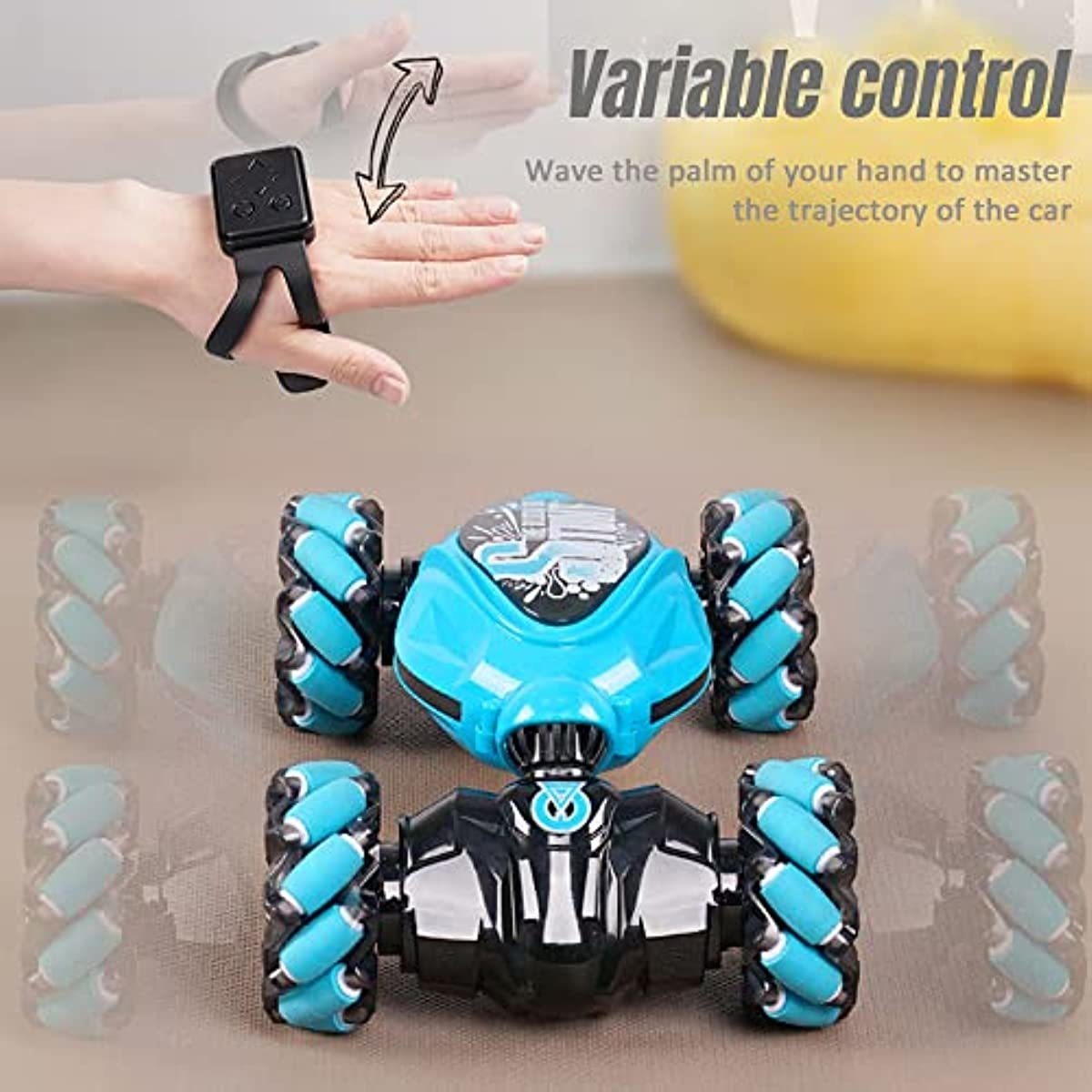 Veículo Elétrico Rc De Duplo Controle Com Roda De Acrobacias - Imagem 11