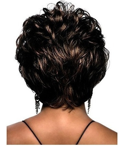 Peruca Marrom Clara De Cabelo Curto Feminino - Imagem 5