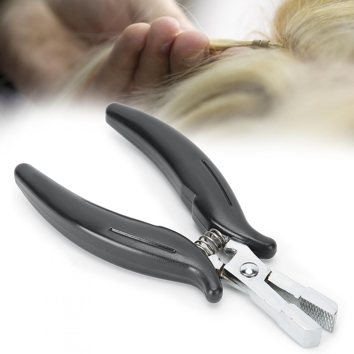 Alicates Para Micro Anéis Beads Preto Peruca Extensão Suprim - Imagem 4