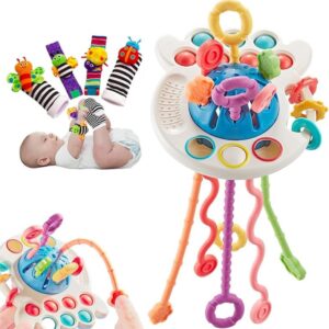 5pcs Mão Cordão Sensorial Montessori Brinquedo Chocalho Sino