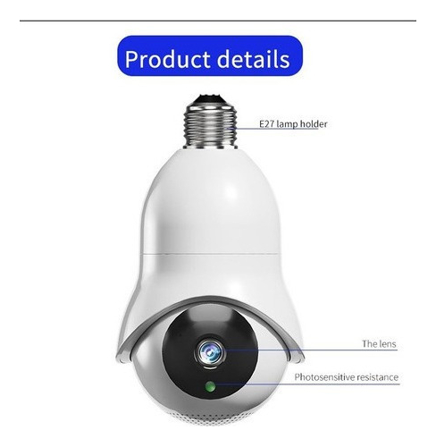 Câmeras De Segurança Lâmpada Wifi Visão Noturna Hd 1080p 5g - Imagem 10