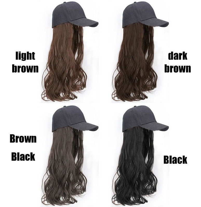 Perucas Chapéu De Beisebol Com Extensões De Cabelo Cap Per - Imagem 2