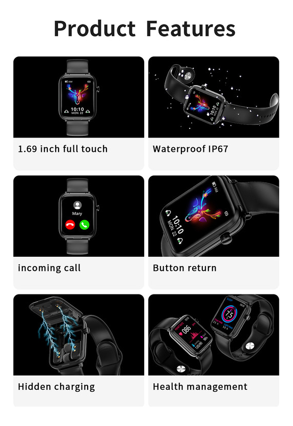 Fone De Ouvido X8 Smart Watch 2 Em 1 Para Xiaomi Huawei - Imagem 4