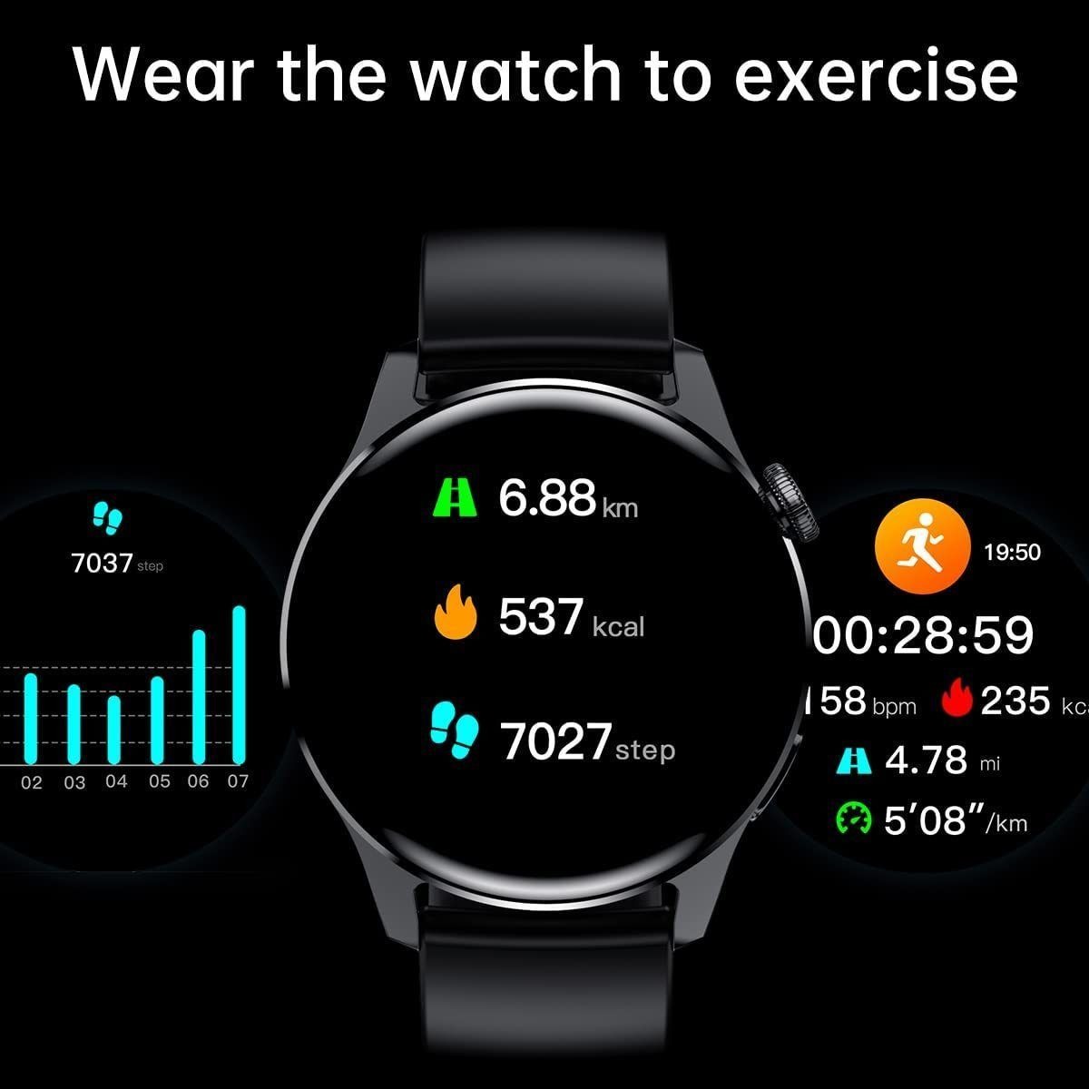 Smartwatch Para Homens Relógios De Negócios Para An - Imagem 6