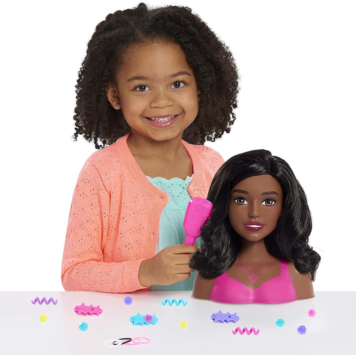 Barbie Fashionistas 8 Polegadas Styling Head Cabelo Preto 20 - Imagem 2