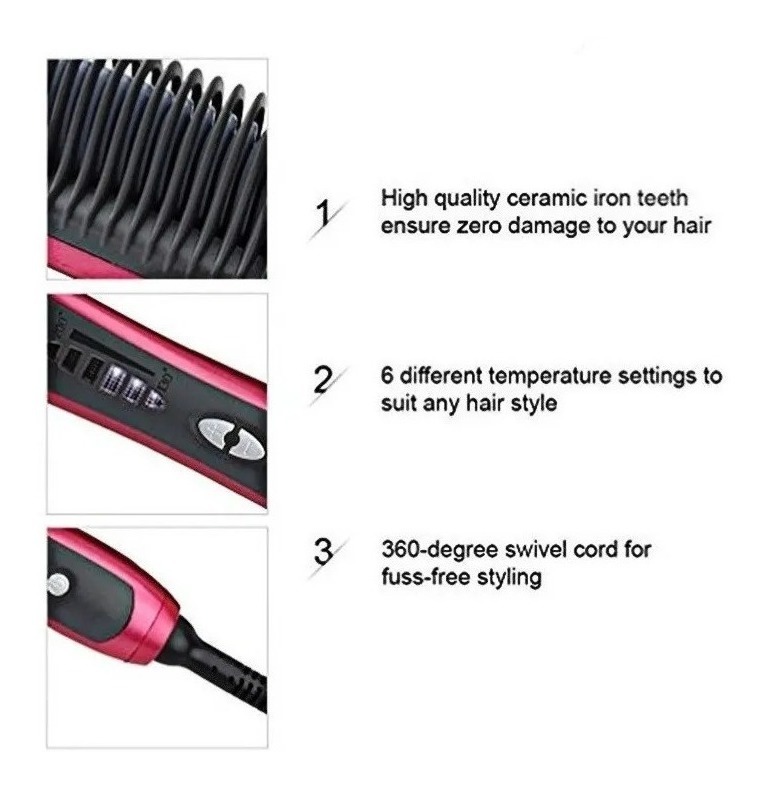Escova De Alisamento De Cabelo Profissional - Imagem 4