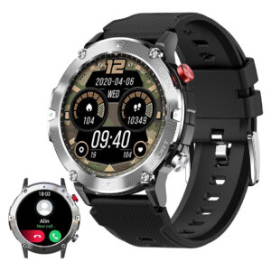 Smartwatch Para Homens Tactical Fitness Tracker Blu