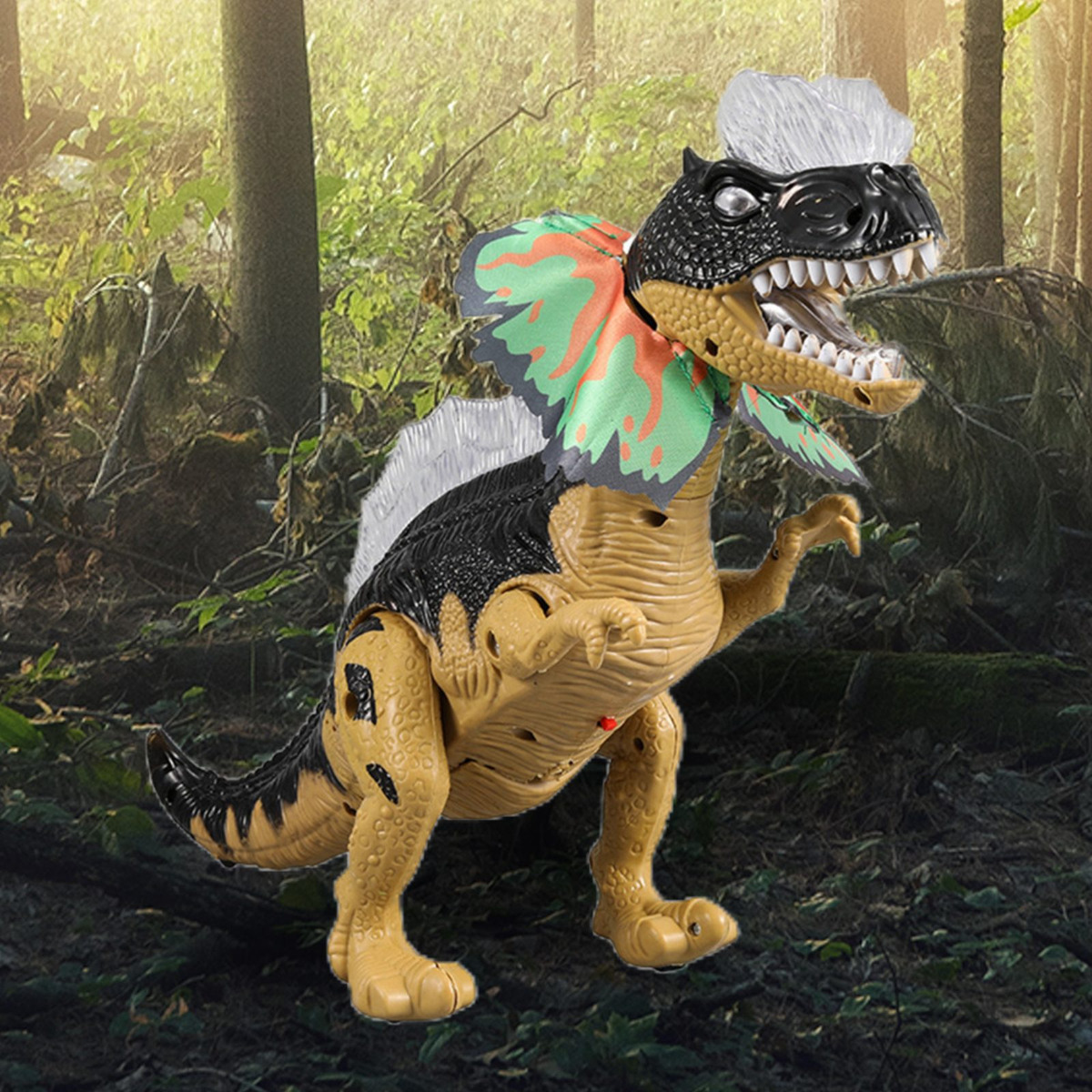Brinquedos Eletrônicos De Dinossauros Andando Marrom - Imagem 7