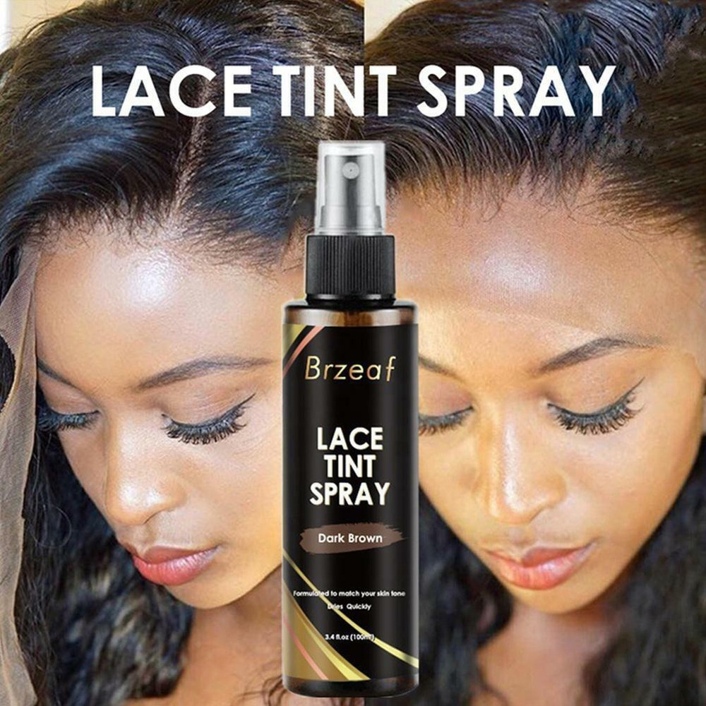 Lace Tint Spray Para Renda Frontal/fechamento Perucas Marron - Imagem 3