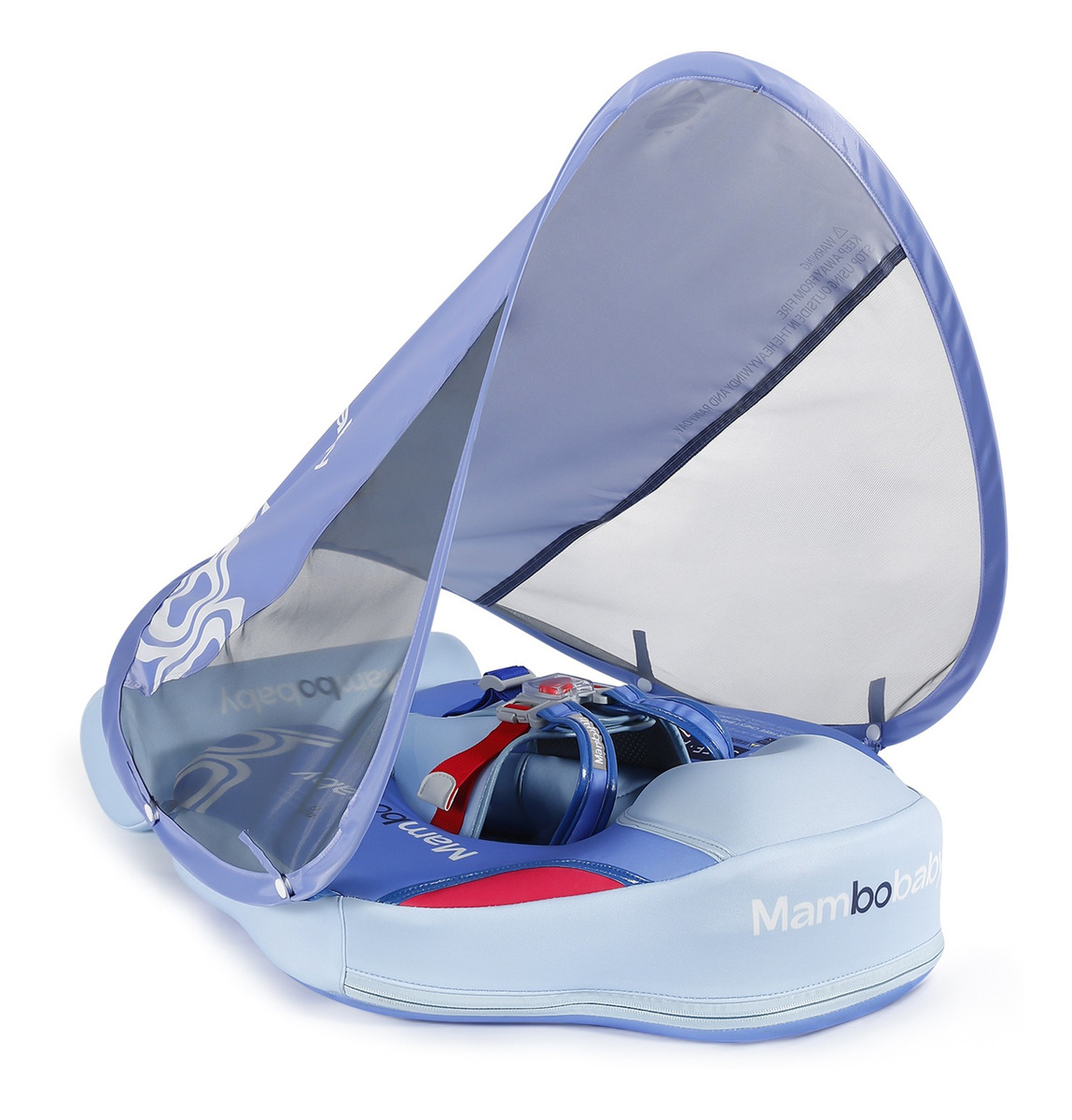 Baby Swim Float Não Inflável Soft With Sun Canopy Blue