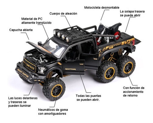 Carro De Brinquedo Infantil 1:28 Modelo Caminhonete - Imagem 3