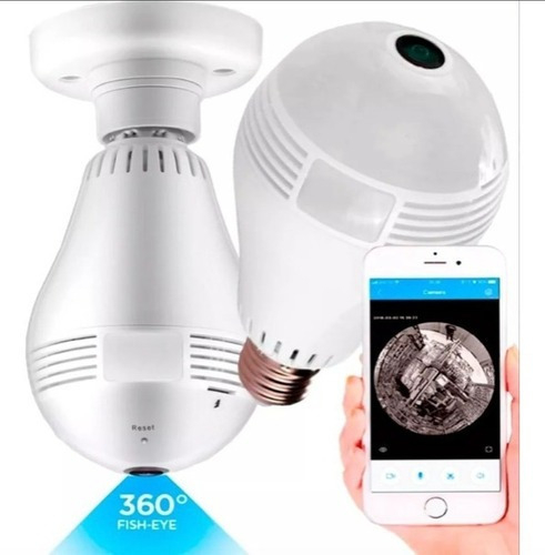 Lâmpada Espiã Câmera Ip 360° Hd Led Wifi Icsee - Imagem 5