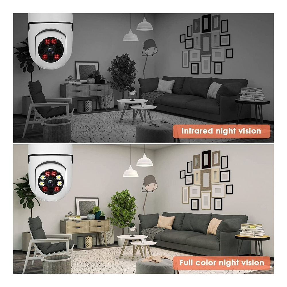 2pcs 5g Wifi Lâmpada Prova D'água Câmera Segurança 1080p - Imagem 5