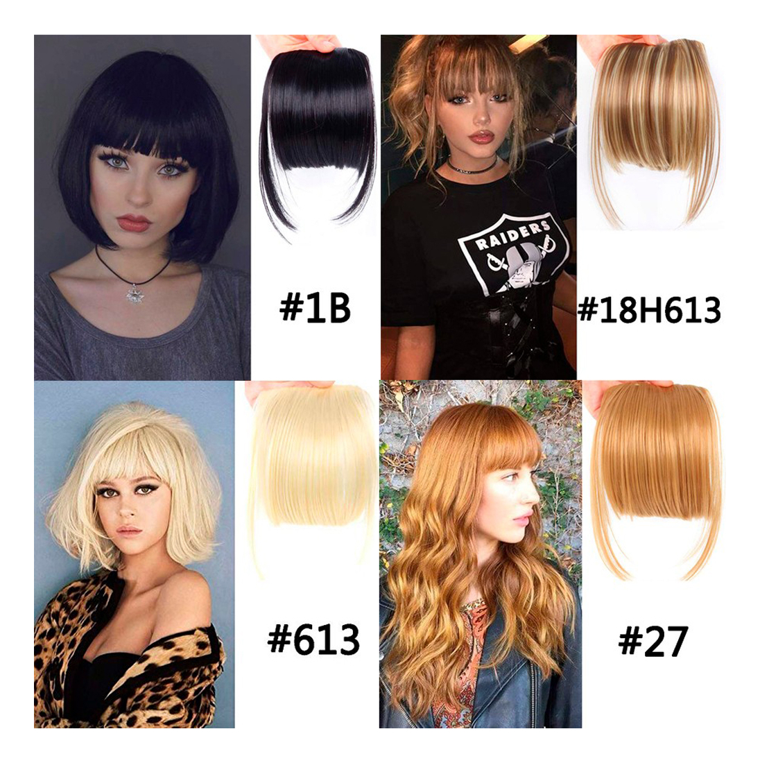 Peruca French Air Bangs, Cabelo Falso Invisível, Natural, Me - Imagem 9