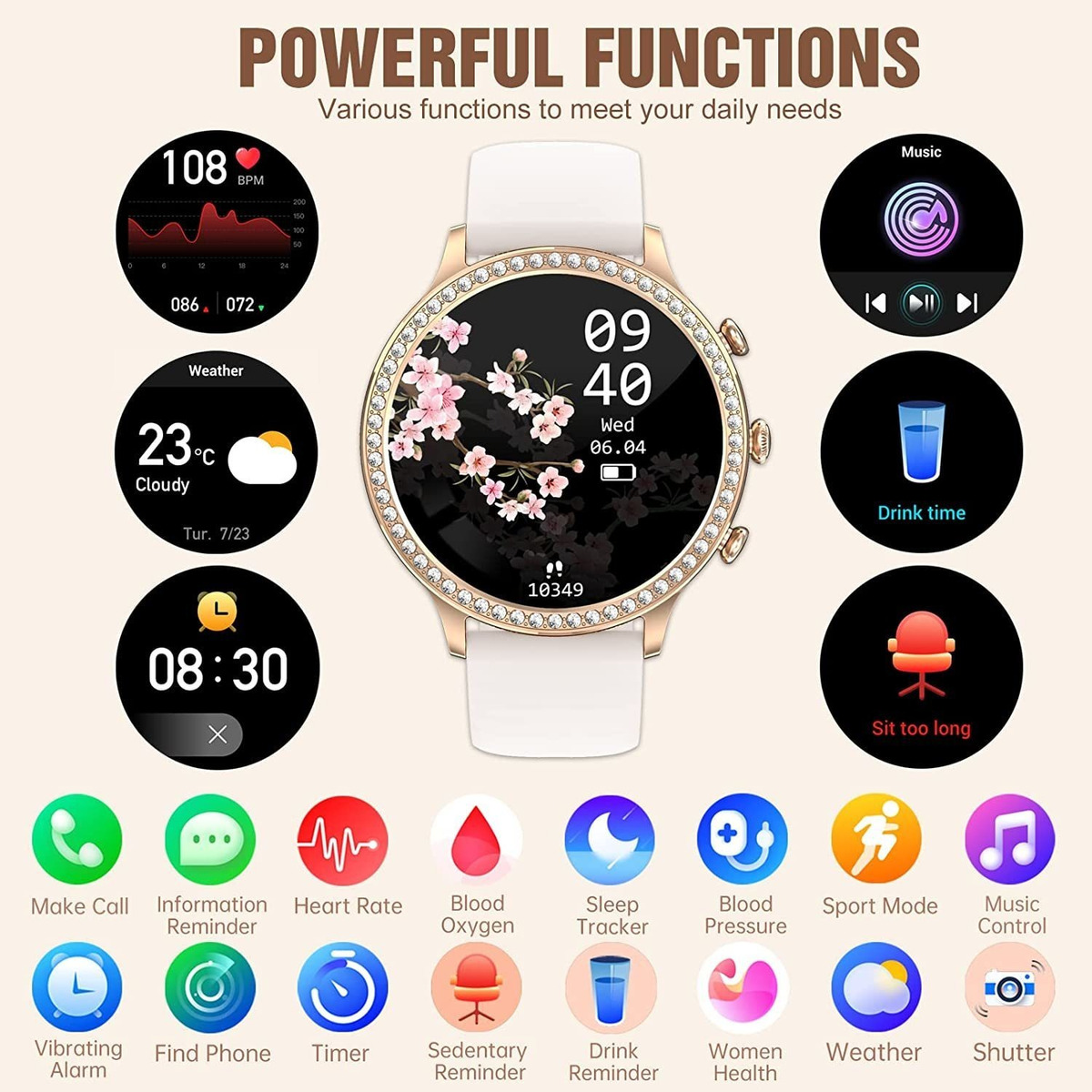 Smartwatch Para Mulheres (fazer/atender Chamadas) - Imagem 4