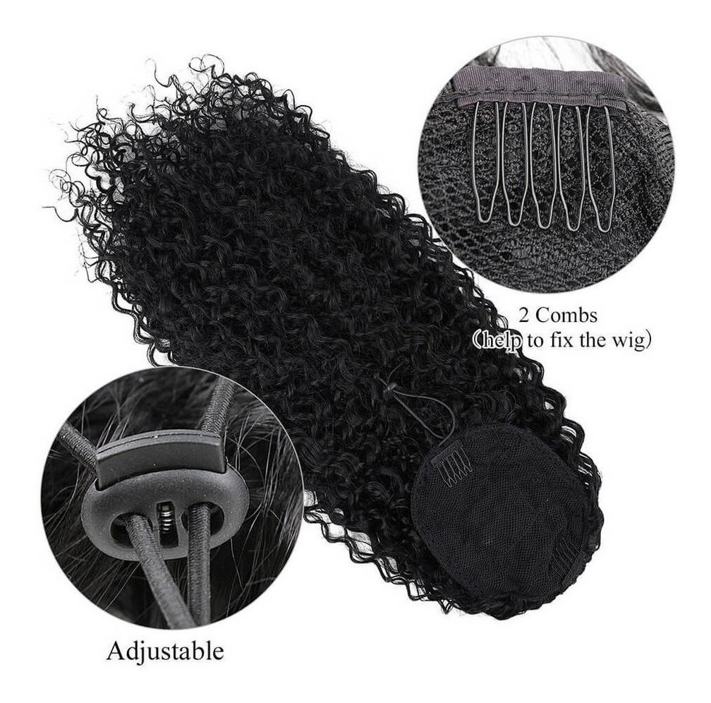 Peruca Artificial De Rabo De Cavalo Sintético Ondulado Curly - Imagem 6
