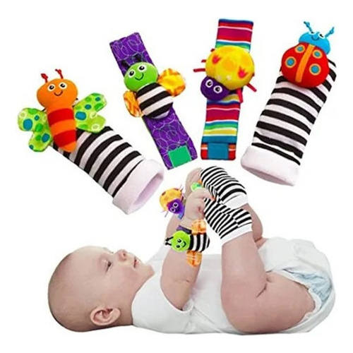 5pcs Mão Cordão Sensorial Montessori Brinquedo Chocalho Sino - Imagem 2