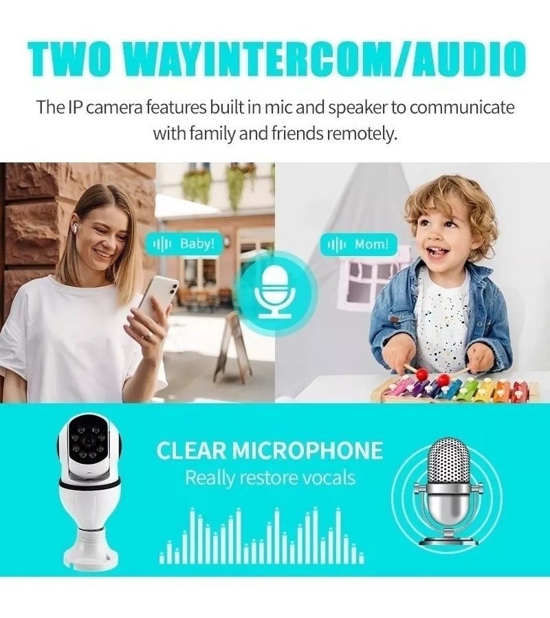 5g Inteligente Wifi E27 Câmeranicevigilância De Audio Ylt004 - Imagem 5