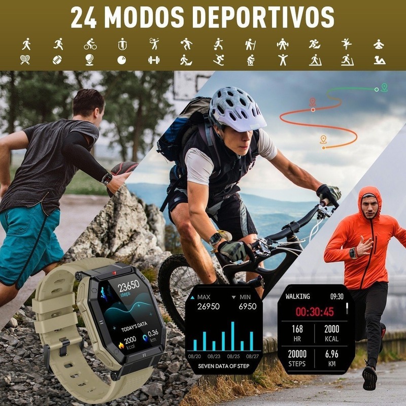 Smartwatch Para Esportes Ao Ar Livre Para Homens. - Imagem 4