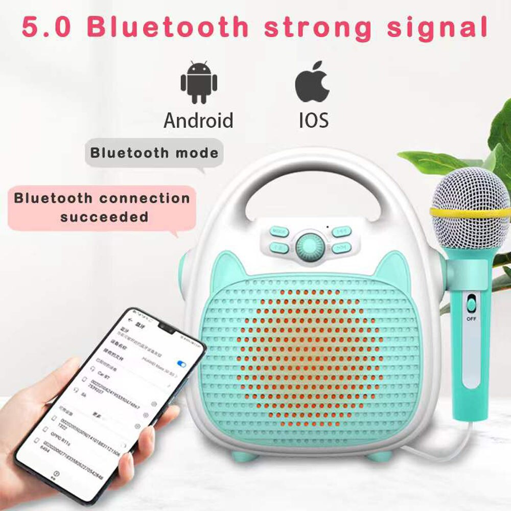 Máquina De Microfone Para Canto Infantil Com Luzes Intermite - Imagem 5