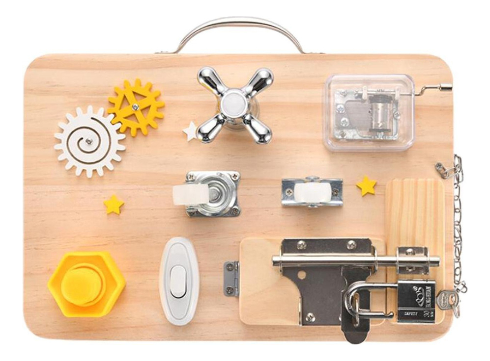 Montessori Toddler Toddler Busy Board Aprendendo Hand - Imagem 42