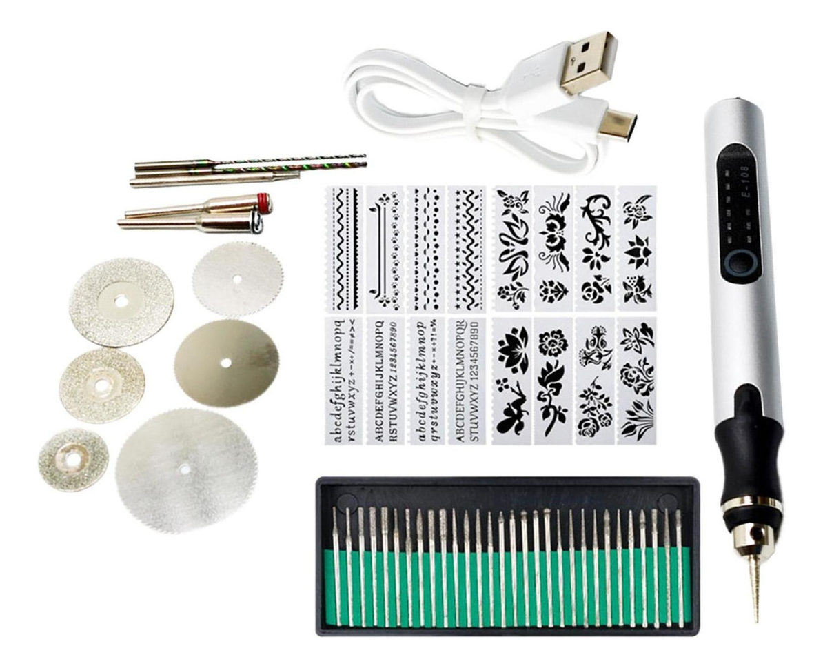 Kit De Ferramentas De Gravação Mini-caneta Gravadora Prata - Imagem 5