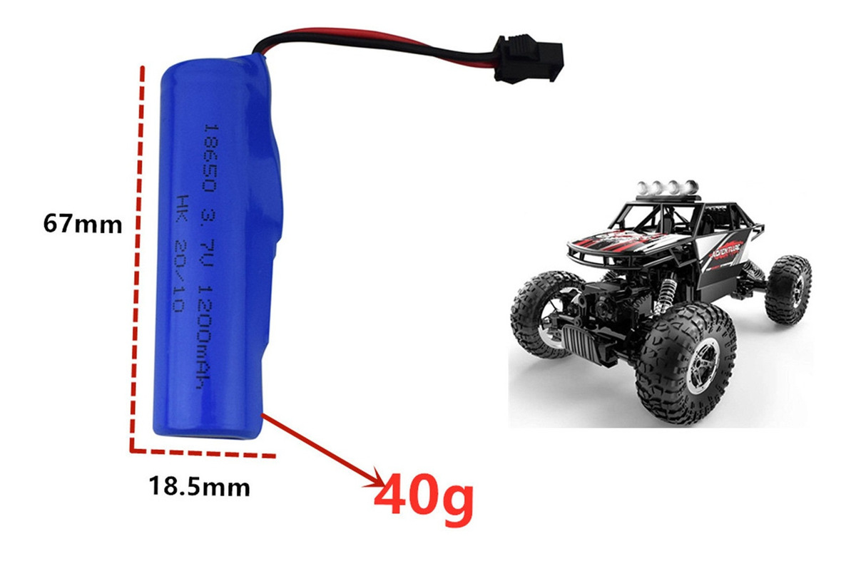 Bateria De Brinquedos Infantis 3.7v 1200mah 18650 Para De45 - Imagem 6
