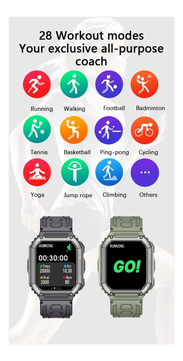Smartwatch Homens Chamando Música Esportes Fitness - Imagem 18