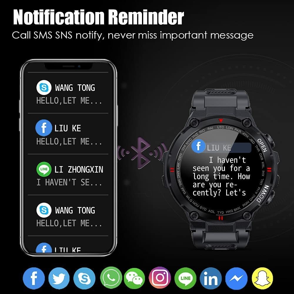 Relógios Inteligentes Para Homens Bluetooth Dail Calls Speak - Imagem 6